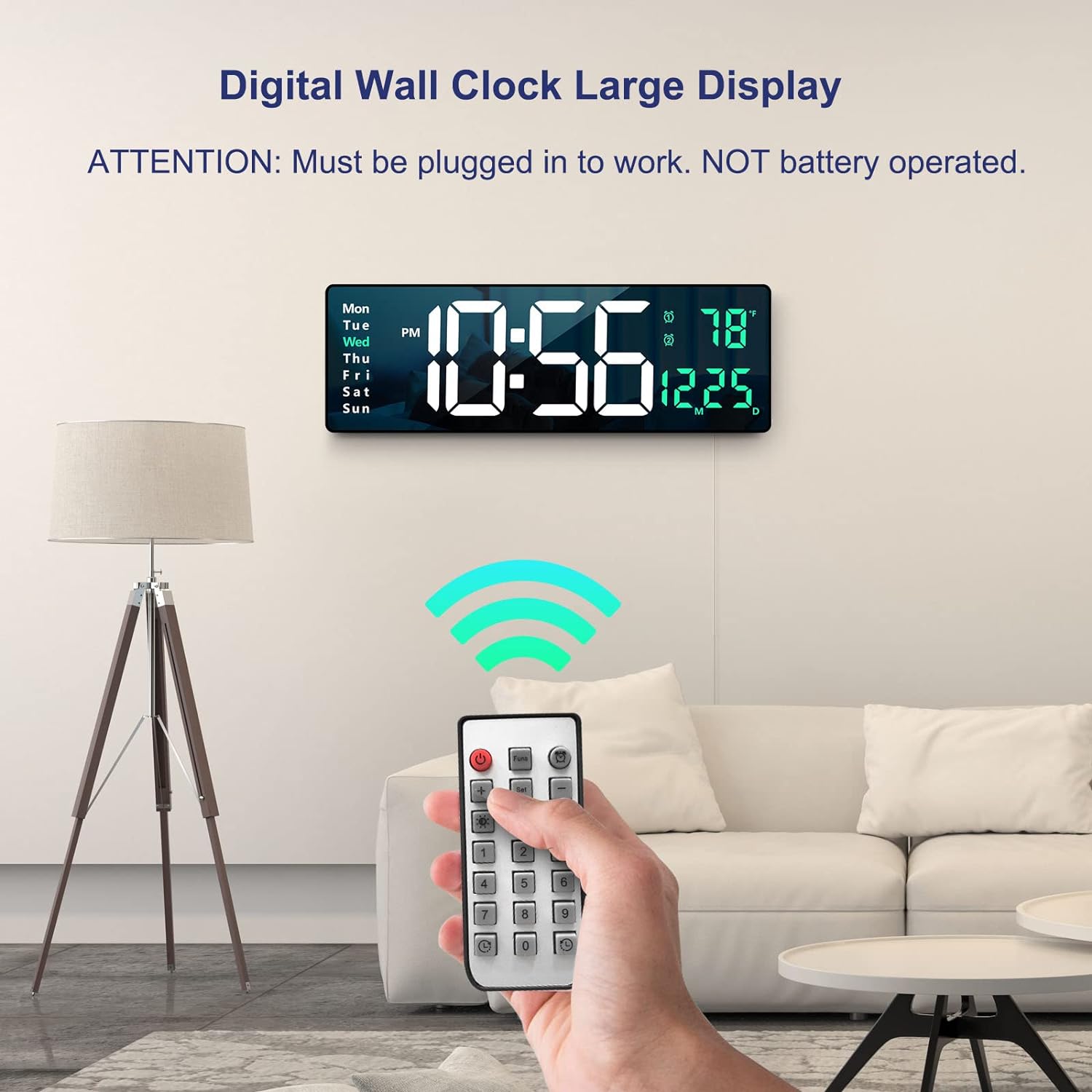 ساعت دیواری دیجیتال Abovsare - ارسال ۱۰ الی ۱۵ روز کاری