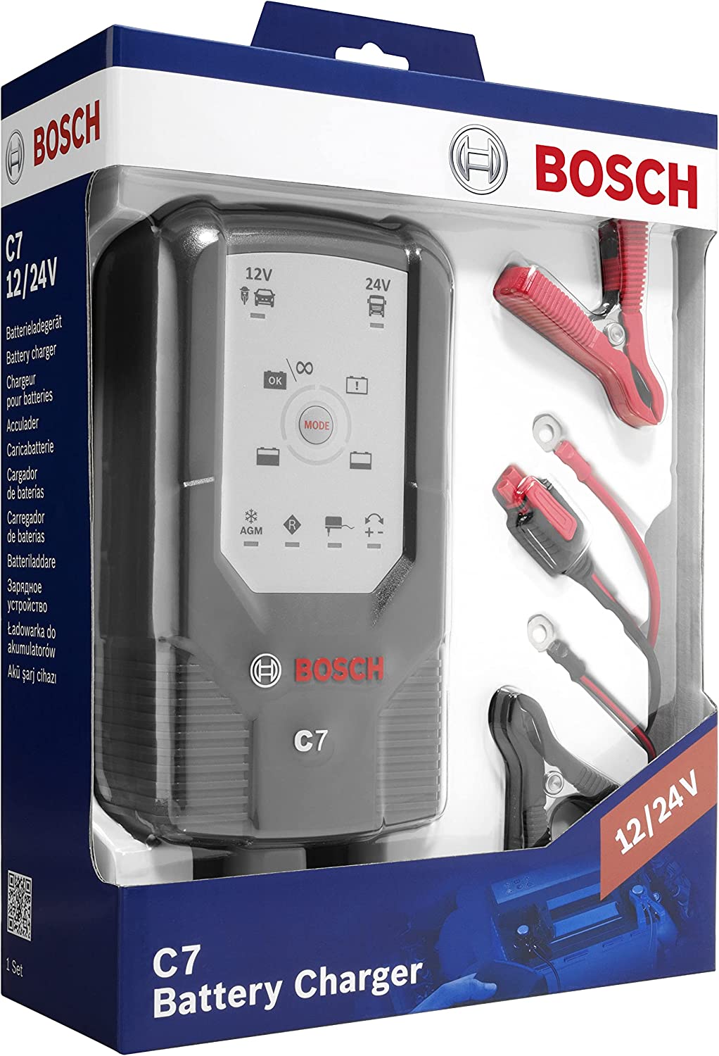 شارژر باتری اتومبیل و موتور بوش Bosch C7 - ارسال ۱۰ الی ۱۵ روز کاری