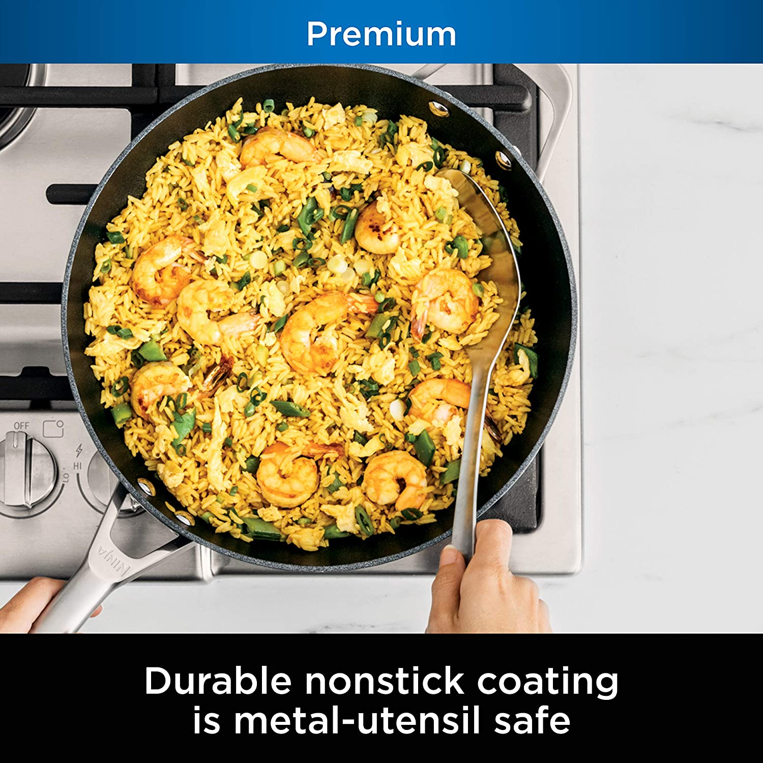 Ninja NeverStick Premium Hard-Anodized 10 Piece Pots & Pans Set, Nonstick  Cookware Set, Durable, Oven Safe to 500°F, Slate Grey, C39500