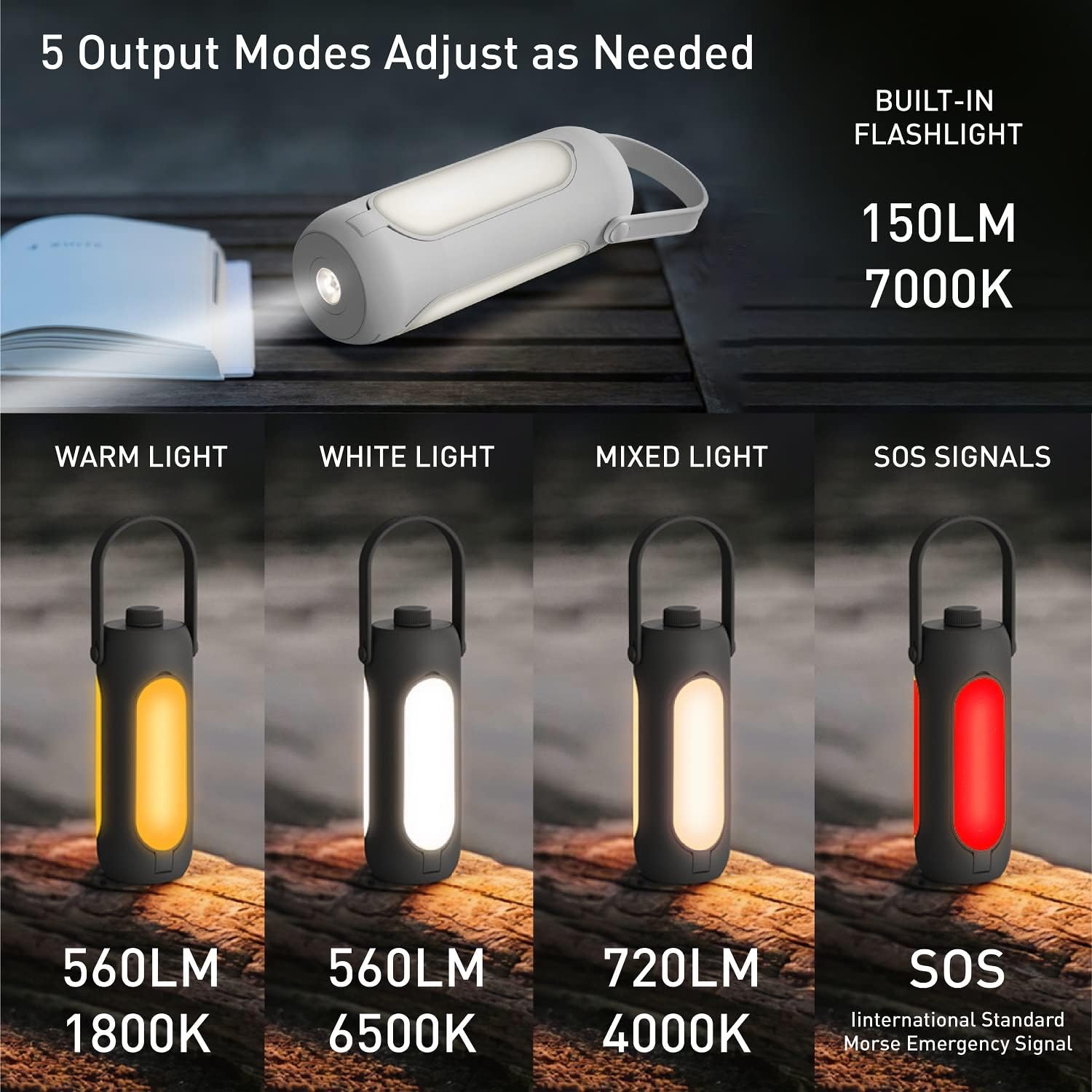 چراغ قوه فانوس کمپینگ مدل Camping Lantern Flashlight - ارسال 20 الی 25 روز کاری