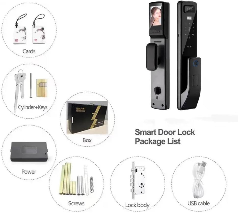 قفل درب هوشمند مدل YASUCISS Smart Lock 3D Face - ارسال ۱۰ الی ۱۵ روز کاری