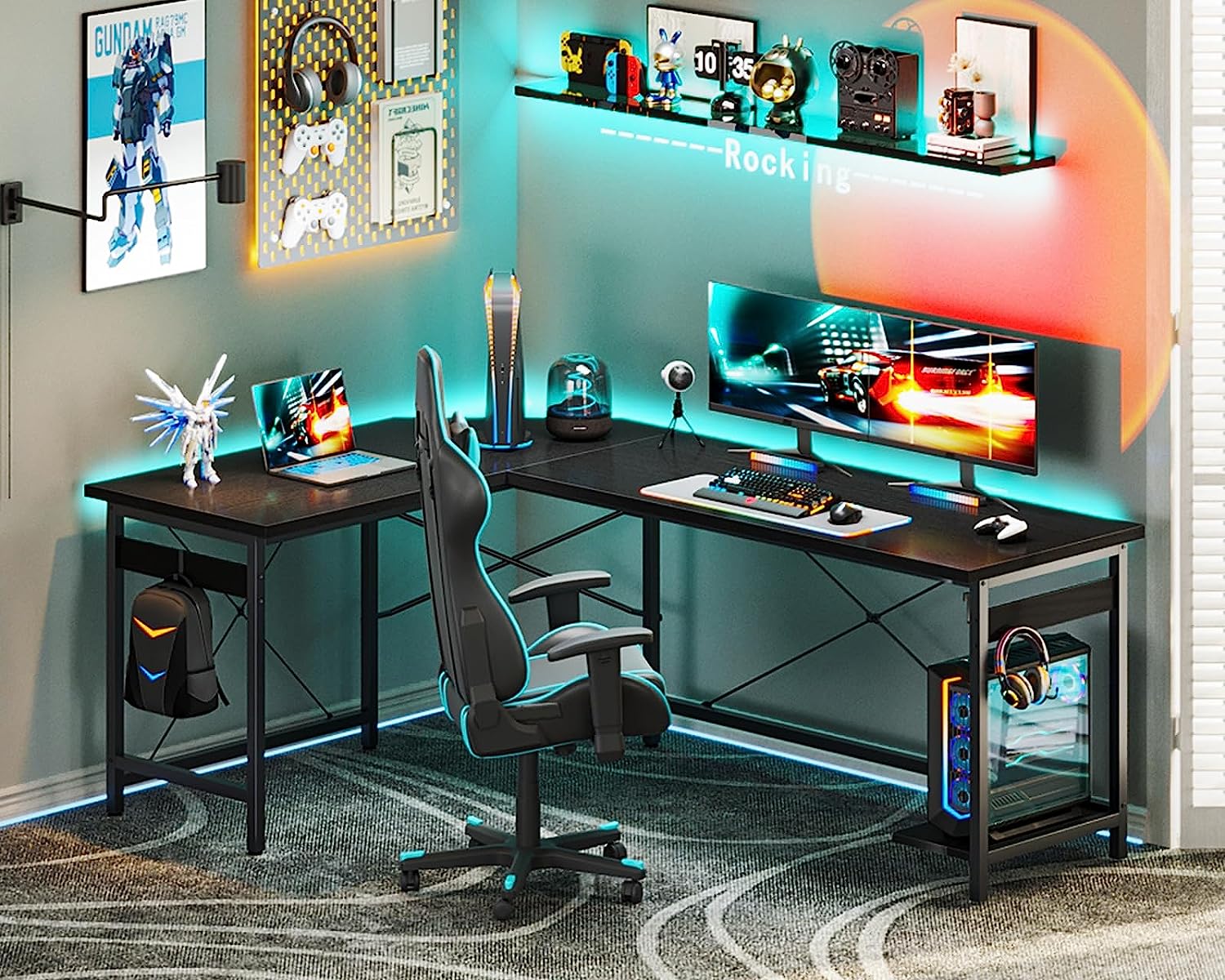 میز گیمینگ مدل Coleshome 66 L Shaped Gaming Desk - ارسال 15 الی 20 روز کاری