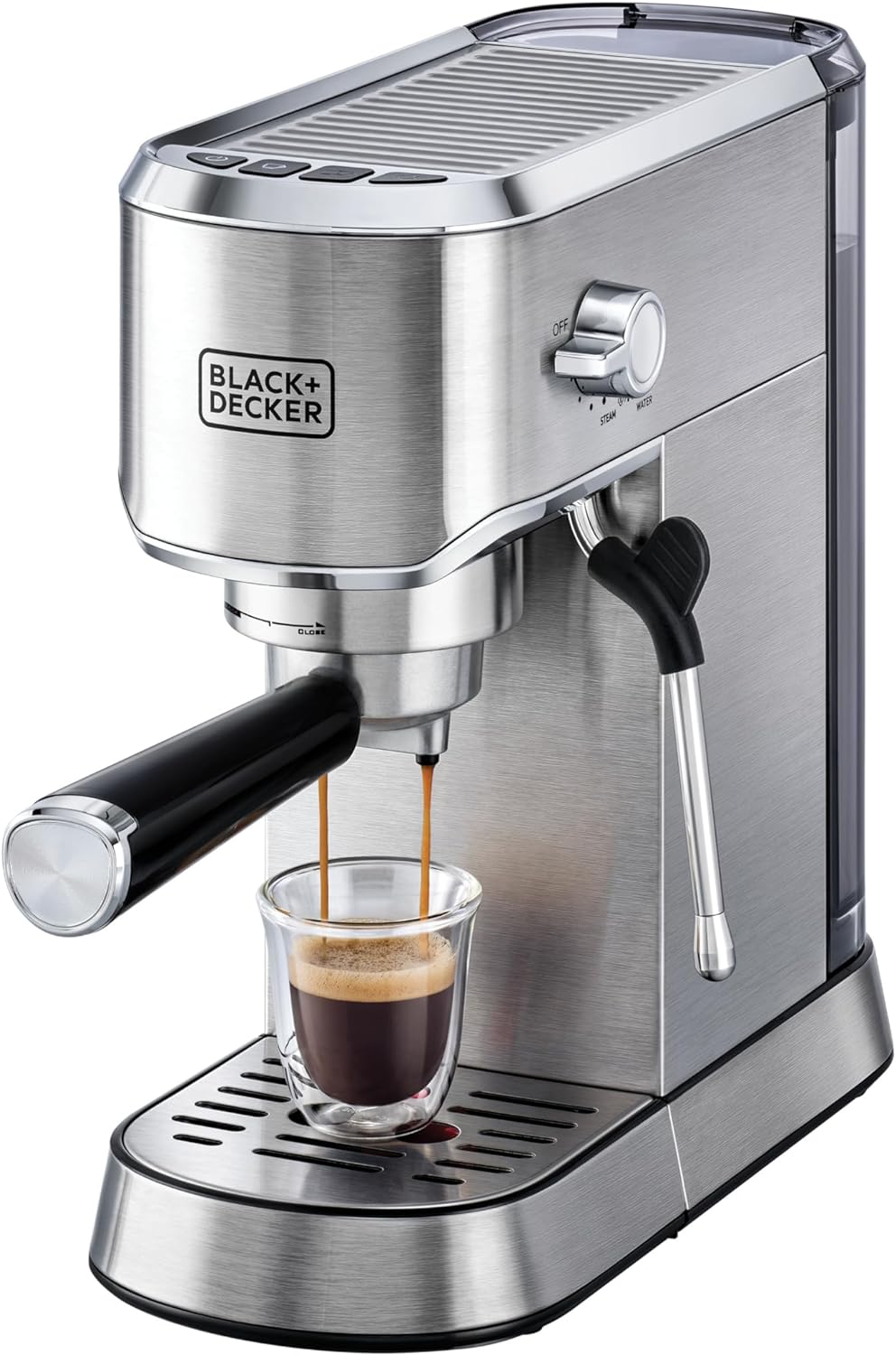 دستگاه قهوه ساز اسپرسو پمپ باریستا بلک اند دکر مدل BLACK+DECKER ECM150 - ارسال ۱۰ الی ۱۵ روز کاری