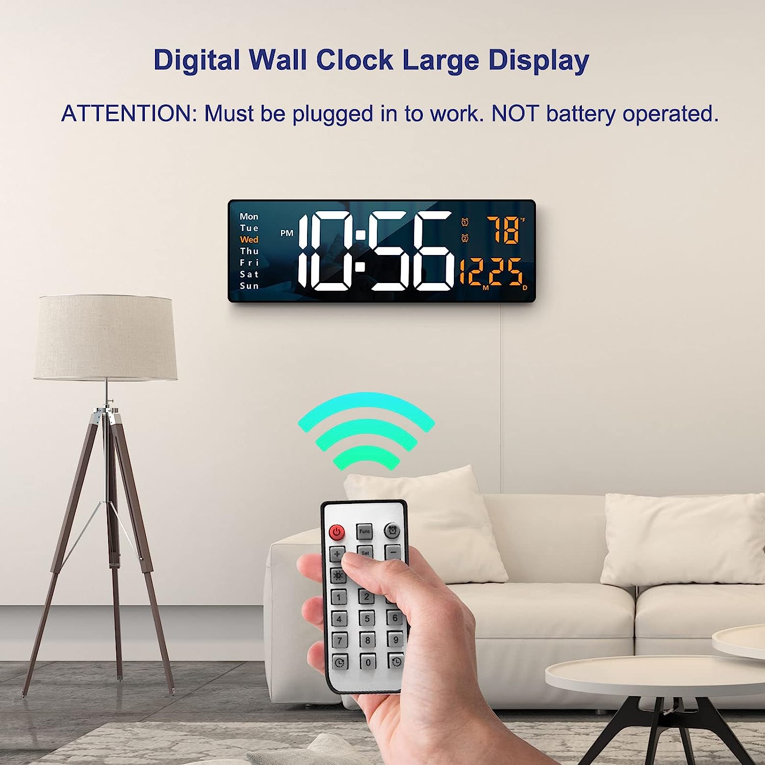 ساعت دیواری دیجیتال Generic - ارسال ۱۰ الی ۱۵ روز کاری