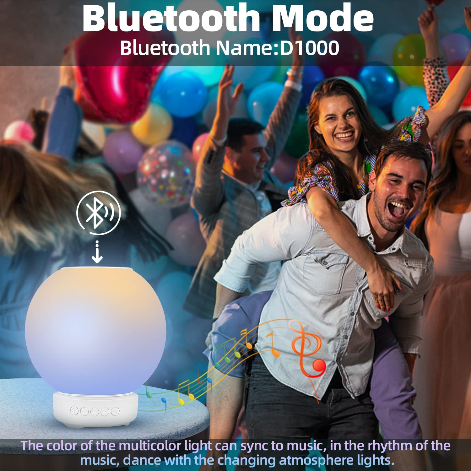 چراغ رومیزی موزیکال با پورت شارژ بی سیم Night Light Bluetooth Speaker with Wireless Phone Charger - ارسال 15 الی20 روز کاری