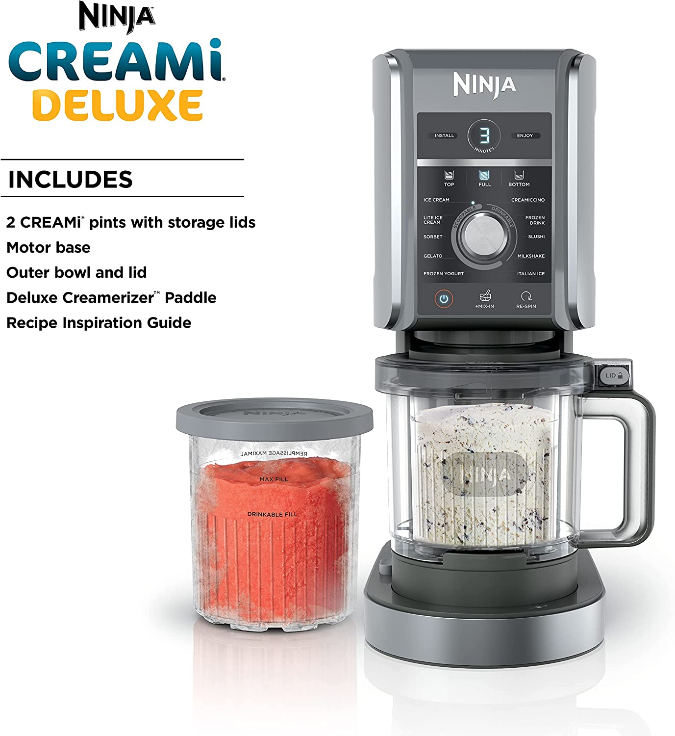 دستگاه بستنی ساز نینجا مدل Ninja NC501 CREAMi Deluxe - ارسال 10 الی ۱۵ روز کاری