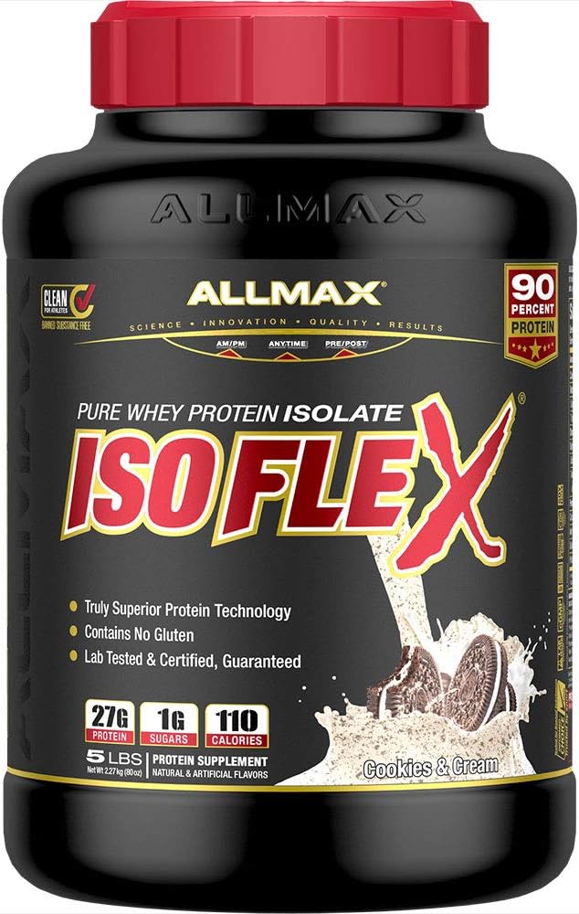 پروتئین وی ایزوله ایزوفلکس کوکی و کرم آلمکس مدل Allmax Nutrition Isoflex - ارسال 10 الی 15 روز کاری