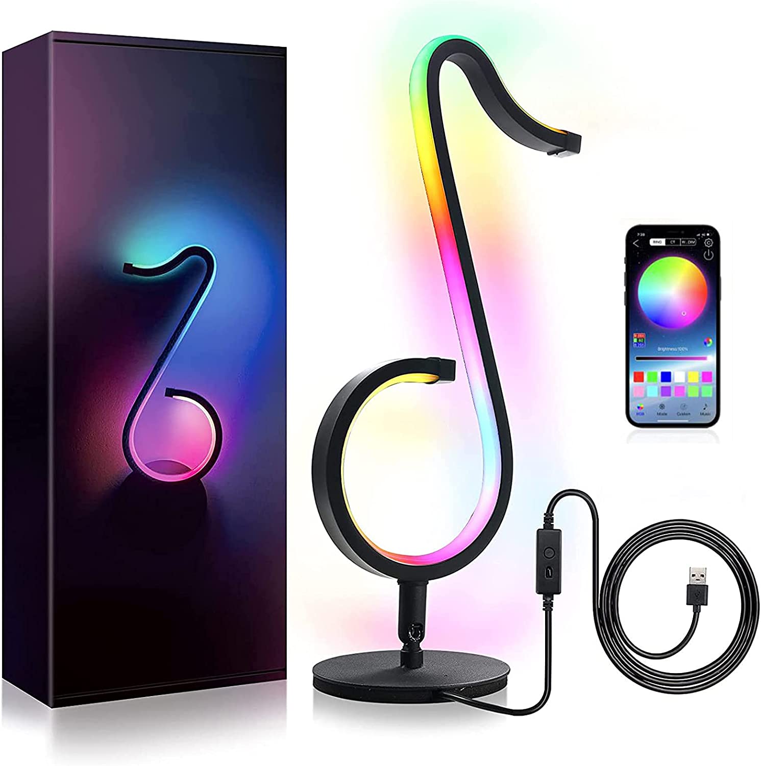 چراغ رومیزی موزیکال Musical Note Table Lamps RGB Symphony Desk Lamp - ارسال ۱۰ الی ۱۵ روز کاری